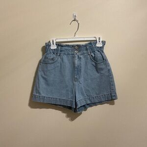 Forever 21 High Waist Blue Denim Shorts